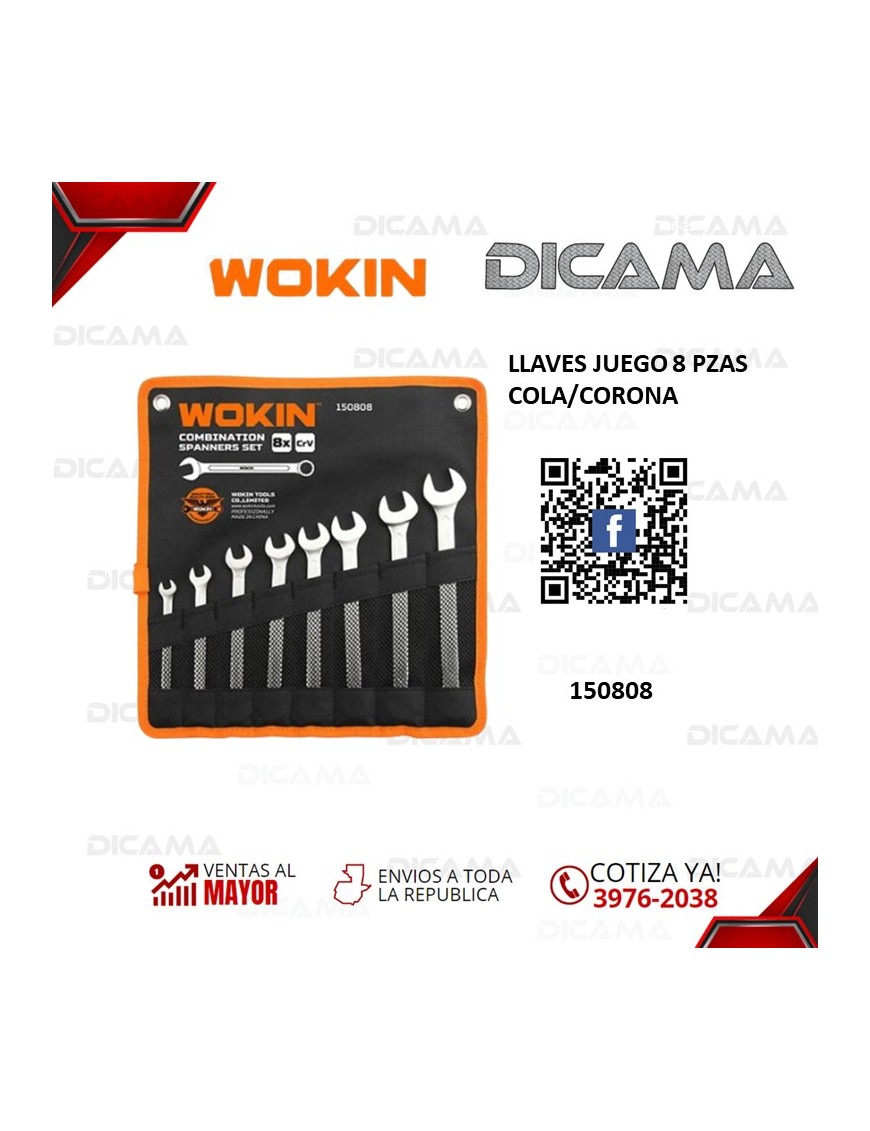 LLAVES JUEGO 8 PZAS COLA/CORONA WOKIN 150808
