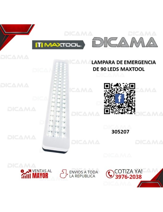 LAMPARA DE EMERGENCIA DE 90 LEDS MAXTOOL