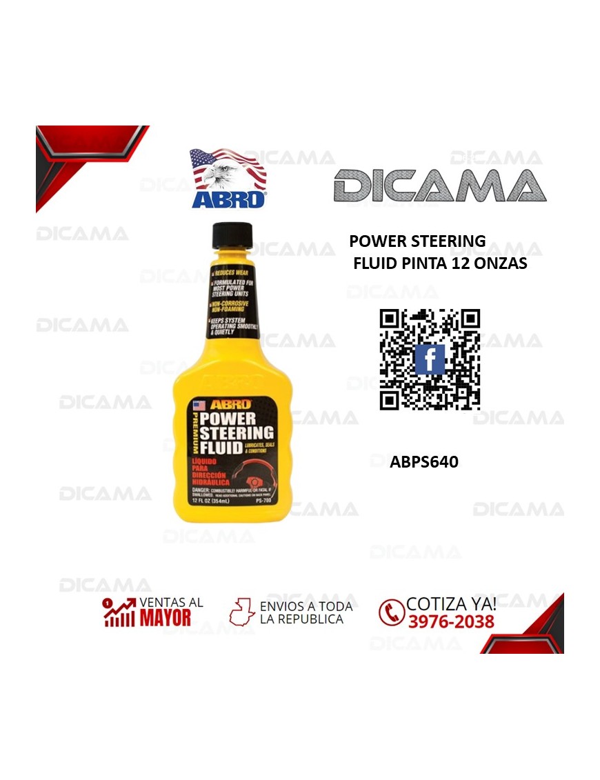 POWER STEERING FLUID PINTA 12 ONZAS