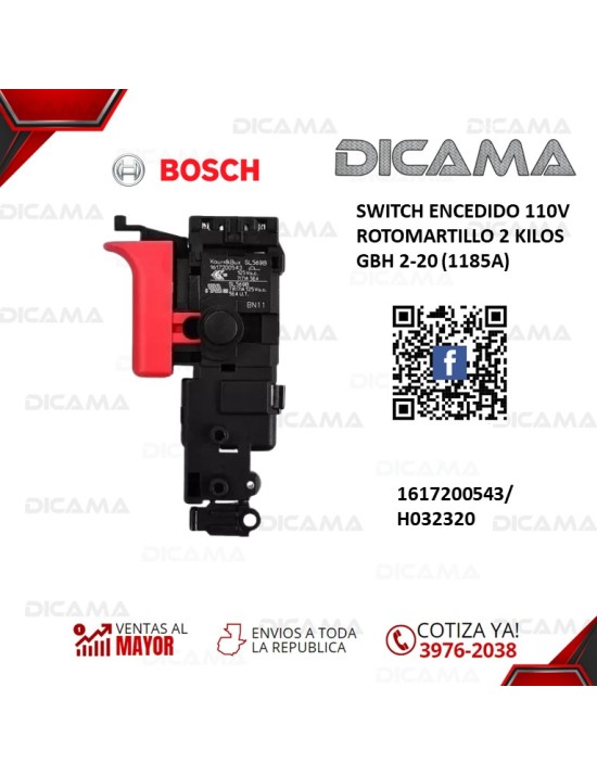 SWITCH ENCEDIDO 110V ROTOMARTILLO 2 KILOS GBH 2-20 (1185A)