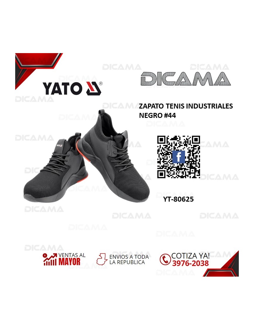 ZAPATO TENIS INDUSTRIALES NEGRO #44