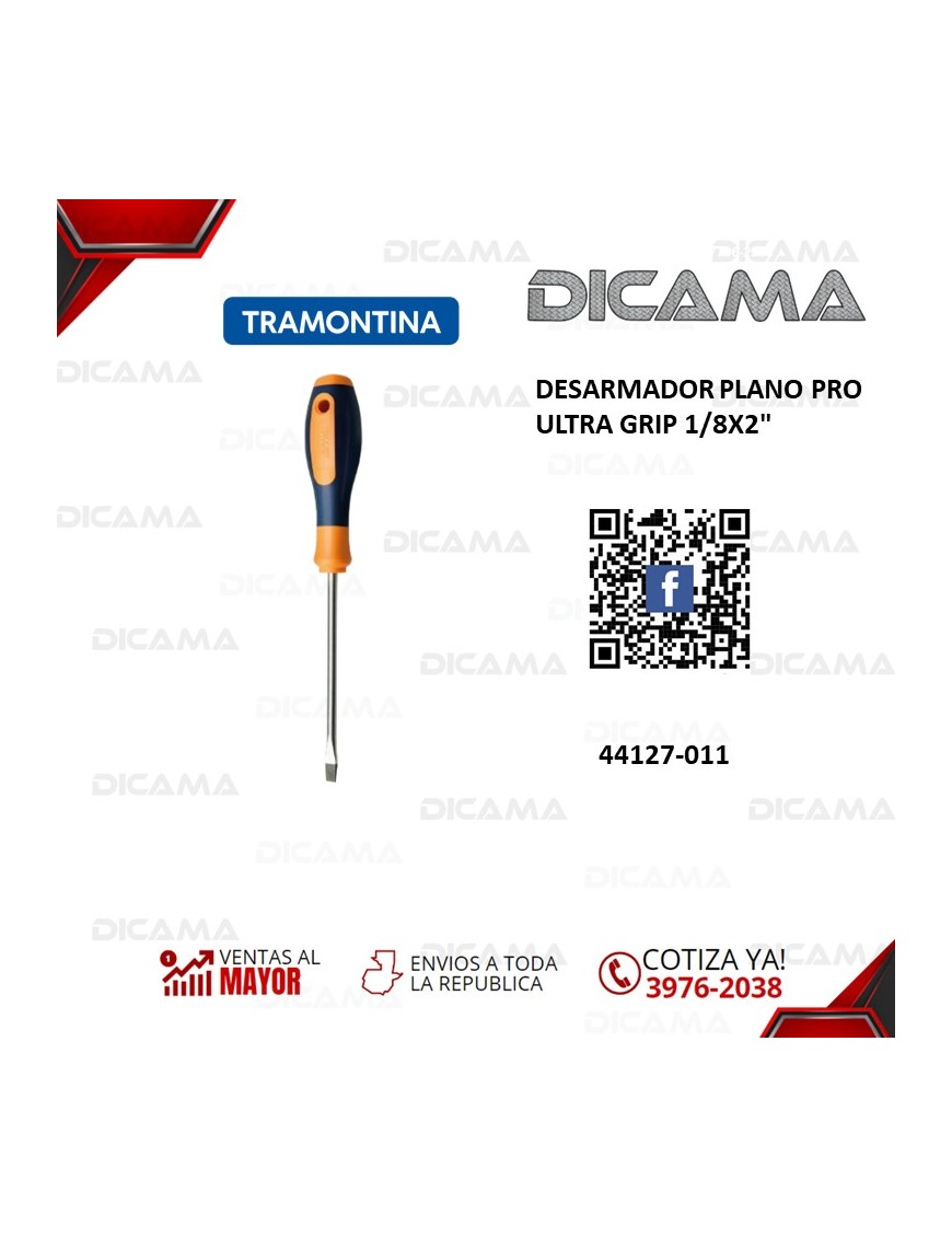 DESARMADOR PLANO 1/8X4" 3X100MM PRO ULTRA GRIP