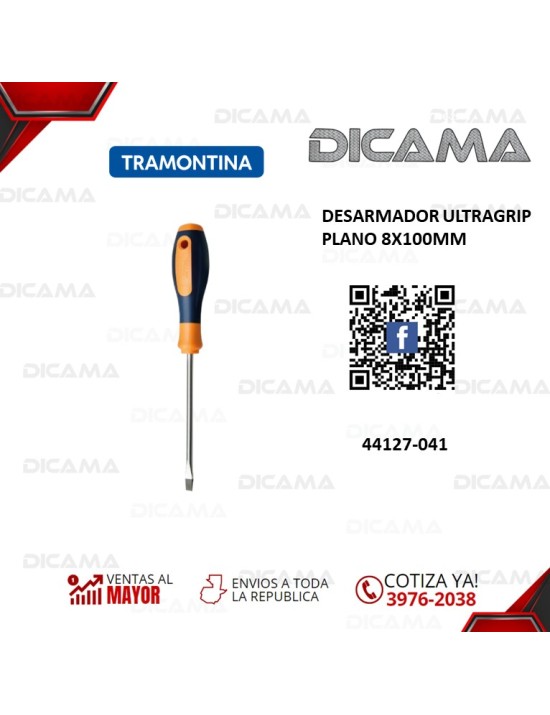 DESARMADOR PLANO 8X100MM ULTRAGRIP
