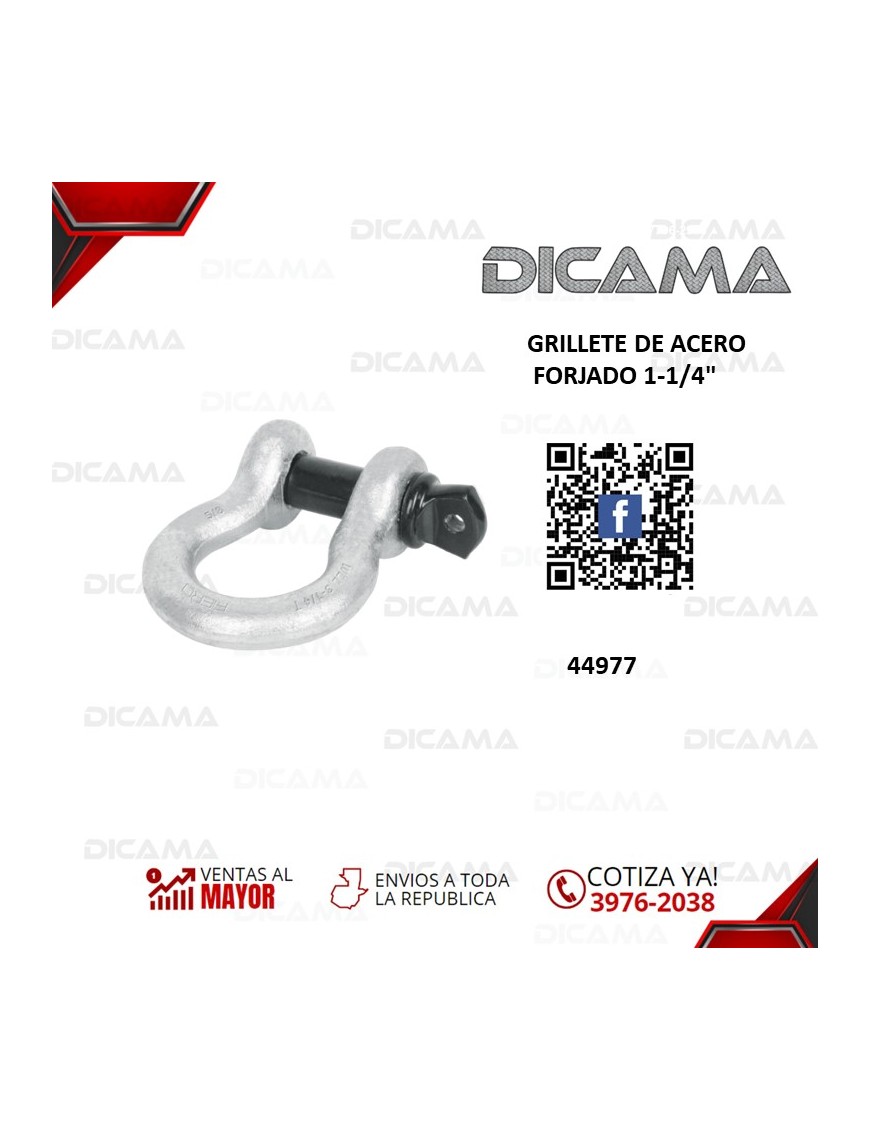 GRILLETE DE ACERO FORJADO 1-1/4"