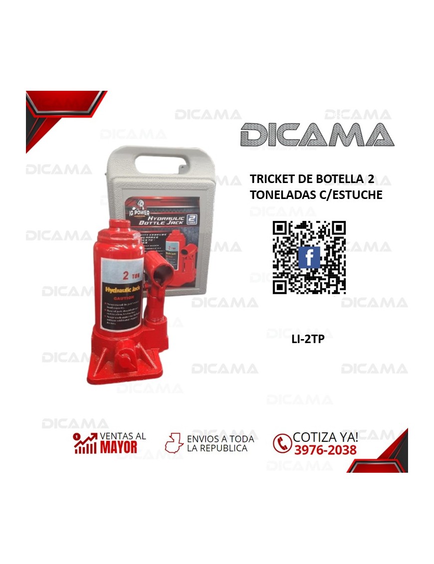 TRICKET DE BOTELLA 2 TONELADAS C/ESTUCHE