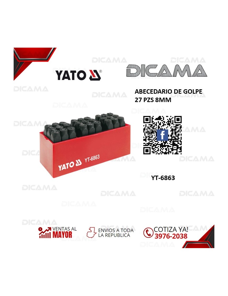 ABECEDARIO DE GOLPE 27 PZS 8MM
