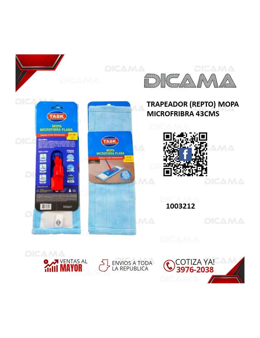 TRAPEADOR (REPTO) MOPA MICROFRIBRA 43CMS