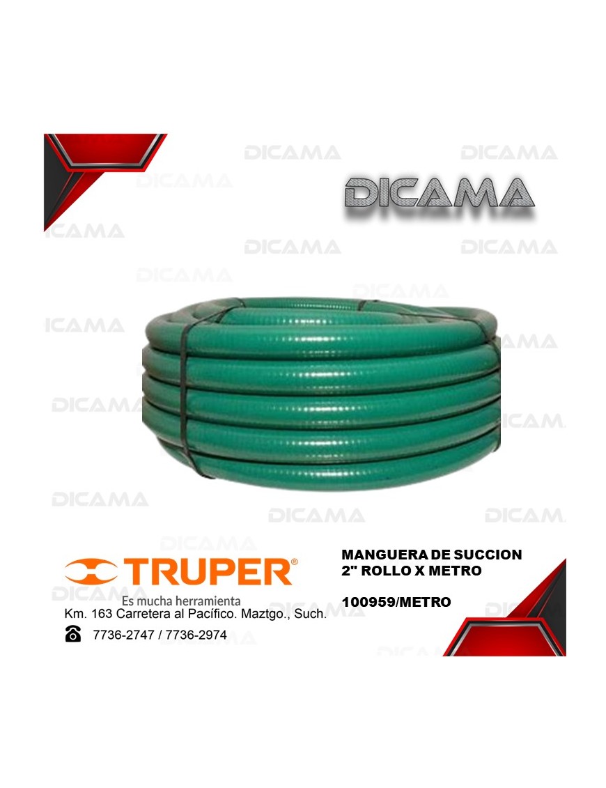 MANGUERA DE SUCCION 2" ROLLO X METRO