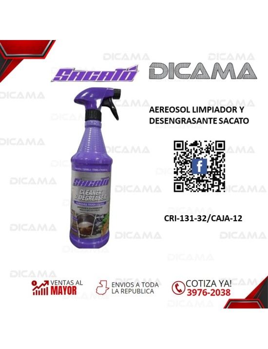 AEREOSOL LIMPIADOR Y DESENGRASANTE SACATO