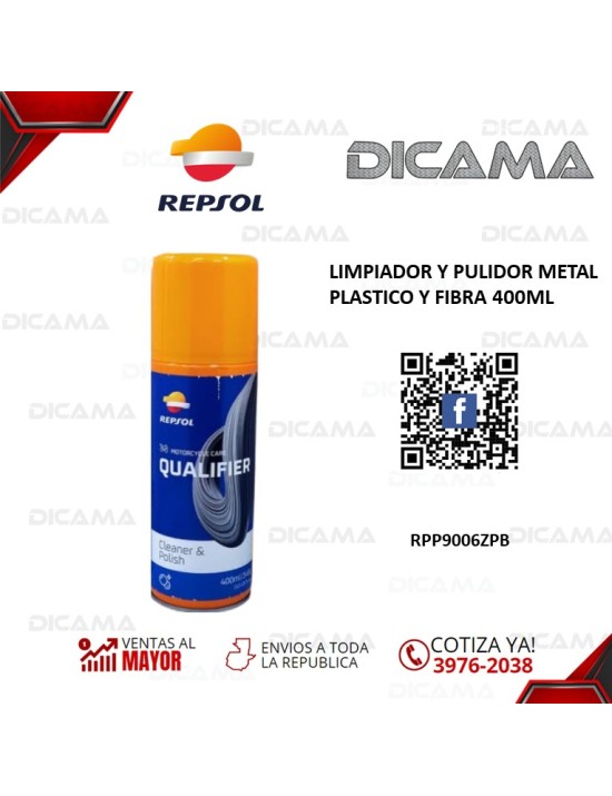 LIMPIADOR Y PULIDOR METAL PLASTICO Y FIBRA 400ML