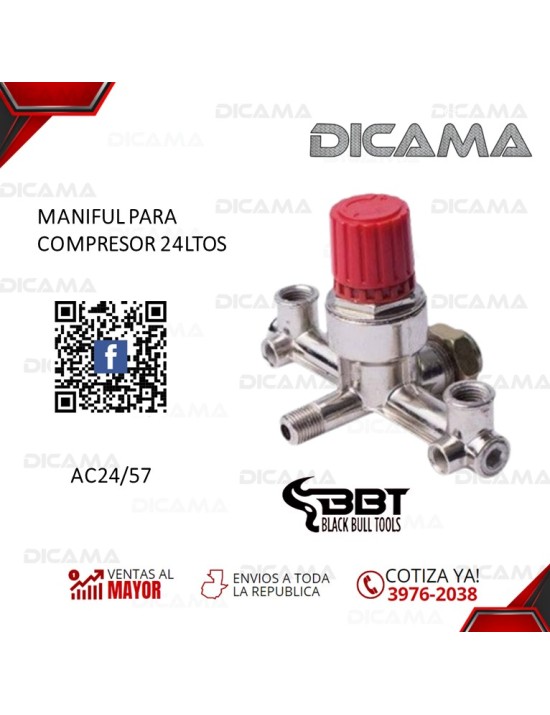 MANIFUL PARA COMPRESOR 24LTOS