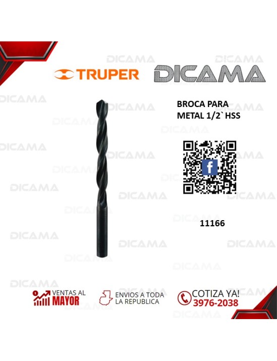 BROCA PARA METAL 1/2` HSS