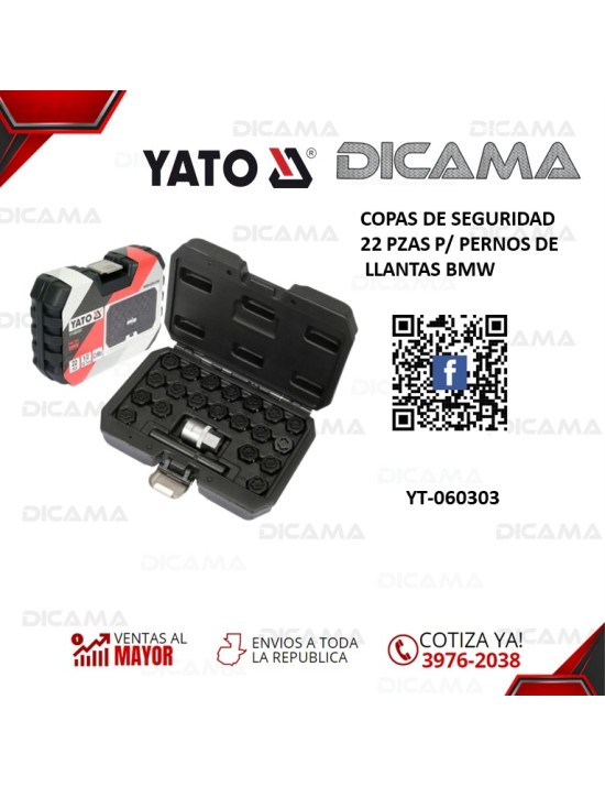 COPAS DE SEGURIDAD 22 PZAS P/ PERNOS DE LLANTAS BMW