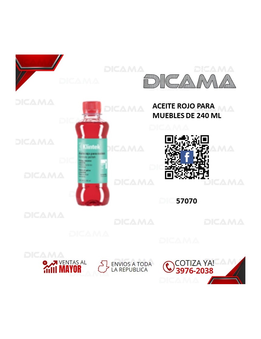 ACEITE ROJO PARA MUEBLES DE 240 ML