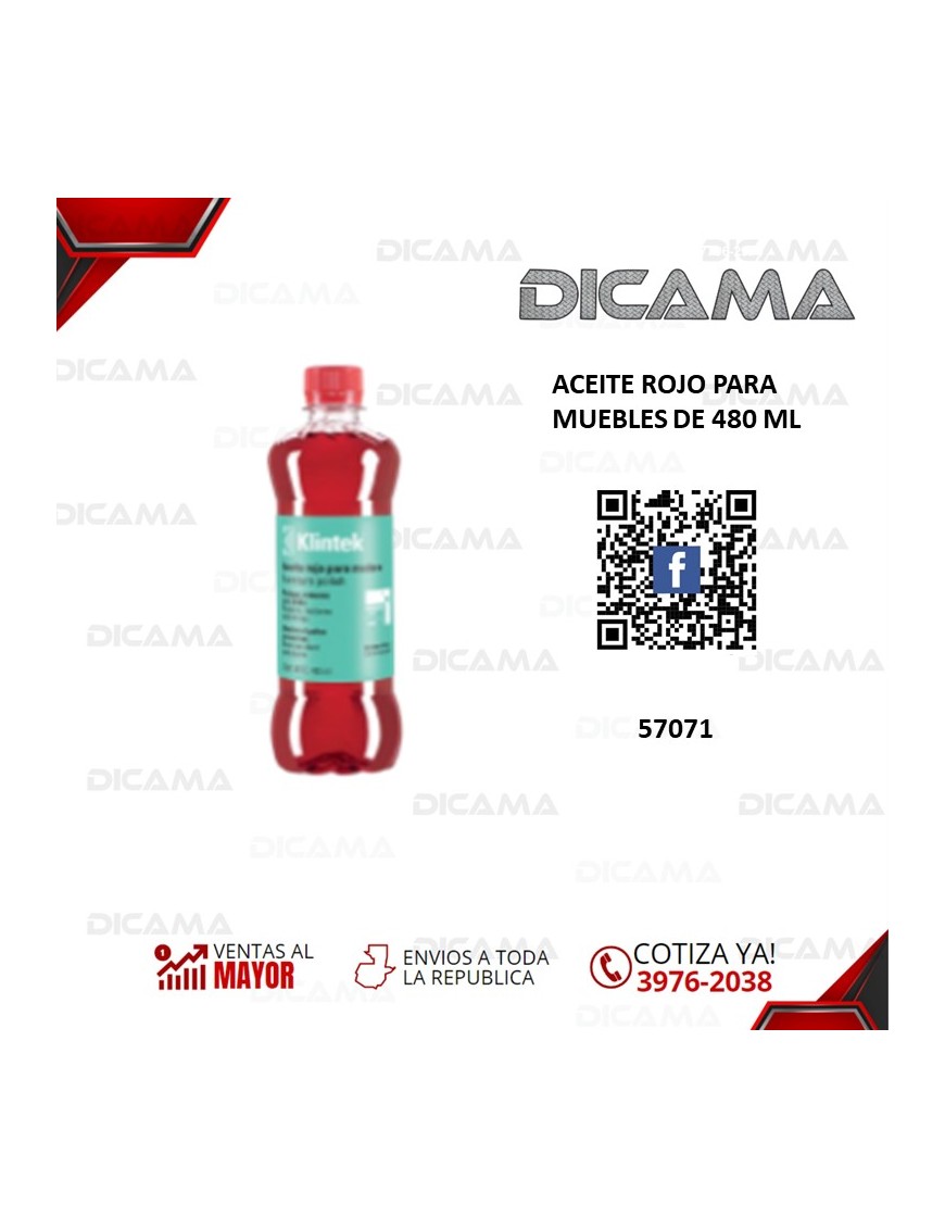 ACEITE ROJO PARA MUEBLES DE 480 ML