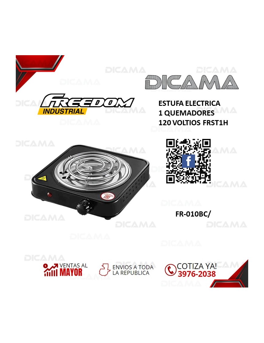 ESTUFA ELECTRICA 1 QUEMADORES 120 VOLTIOS FRST1H