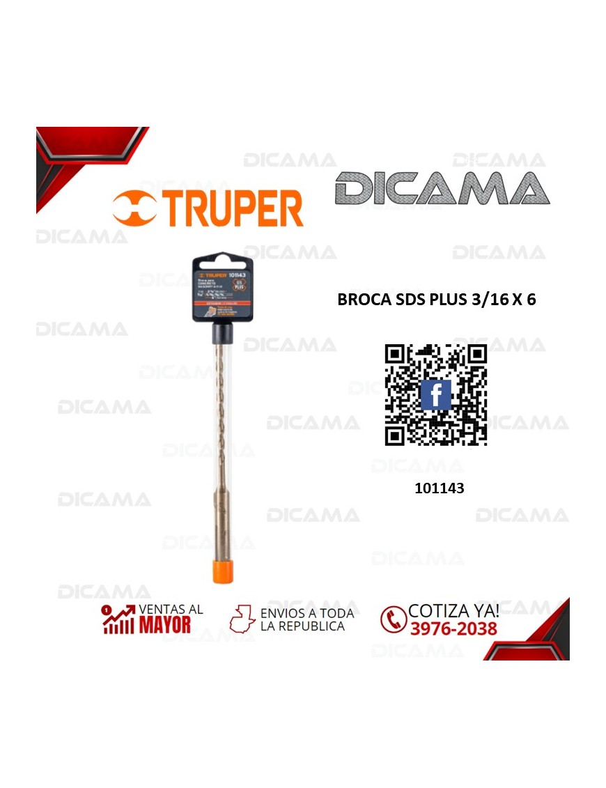 BROCA SDS PLUS 3/16 X 6