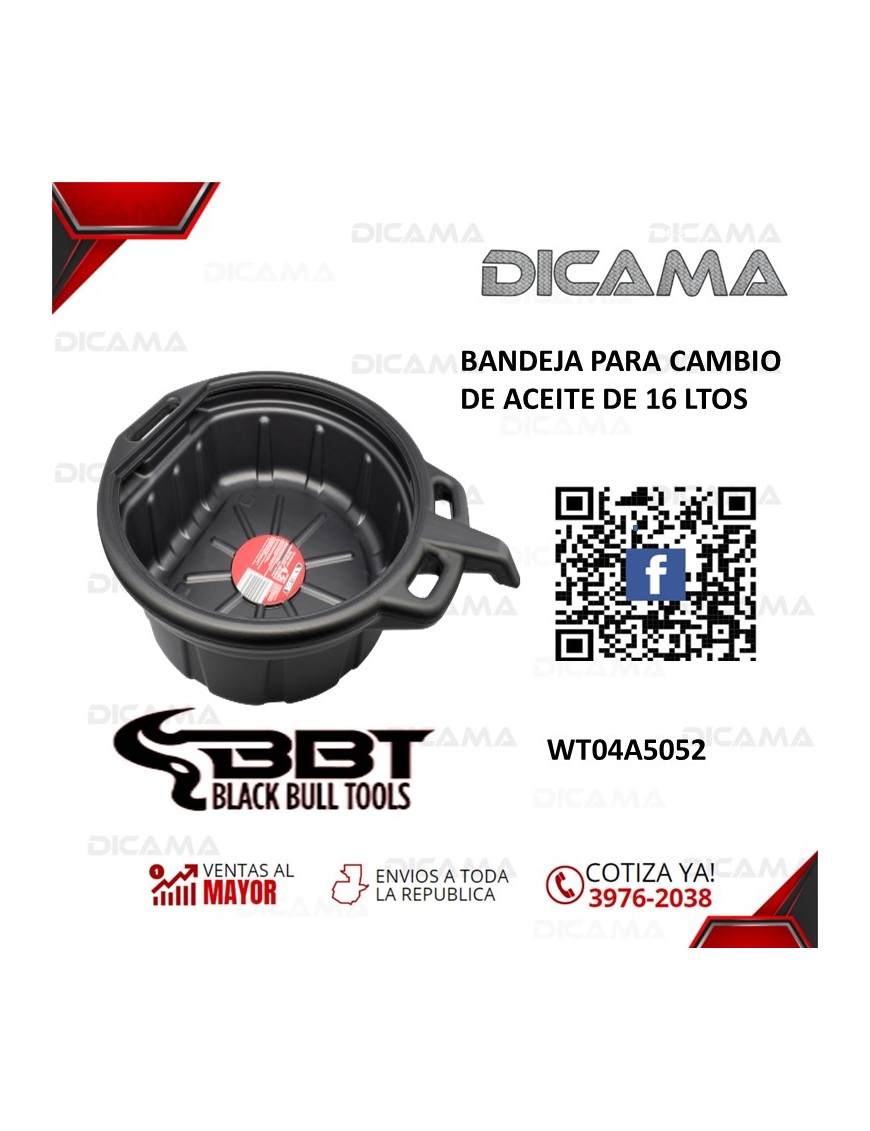 BANDEJA PARA CAMBIO DE ACEITE DE 16 LTOS
