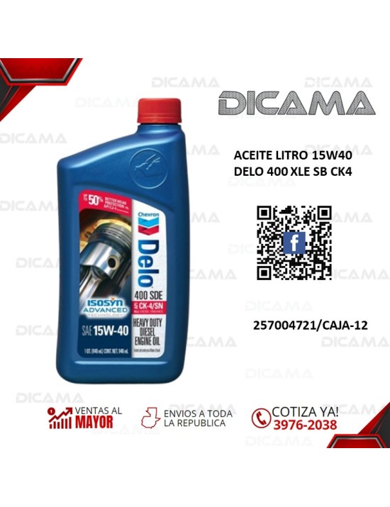 ACEITE LITRO 15W40 DELO 400 XLE SB CK4