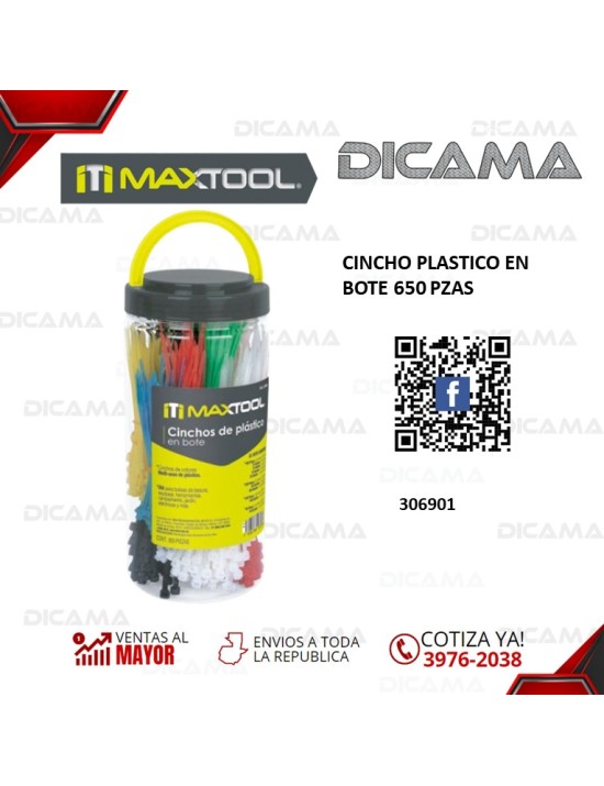 CINCHO PLASTICO EN BOTE 650 PZAS