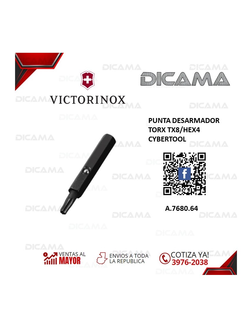 PUNTA DESARMADOR TORX TX8/HEX4 CYBERTOOL
