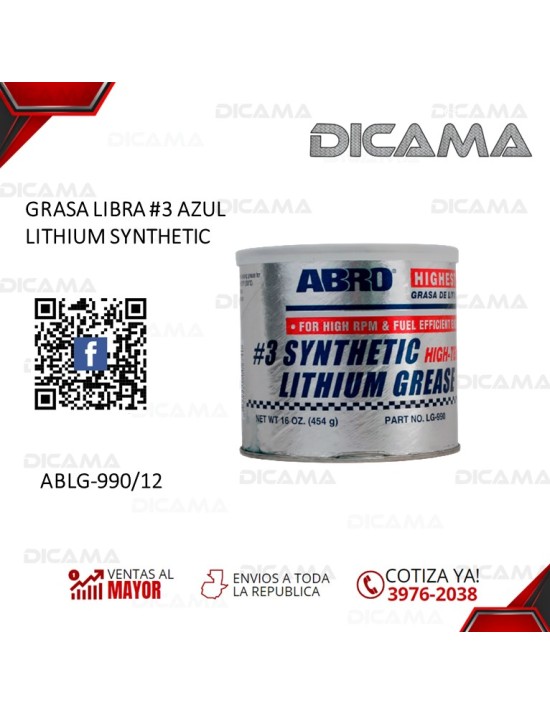 GRASA LIBRA #3 AZUL LITHIUM SYNTHETIC