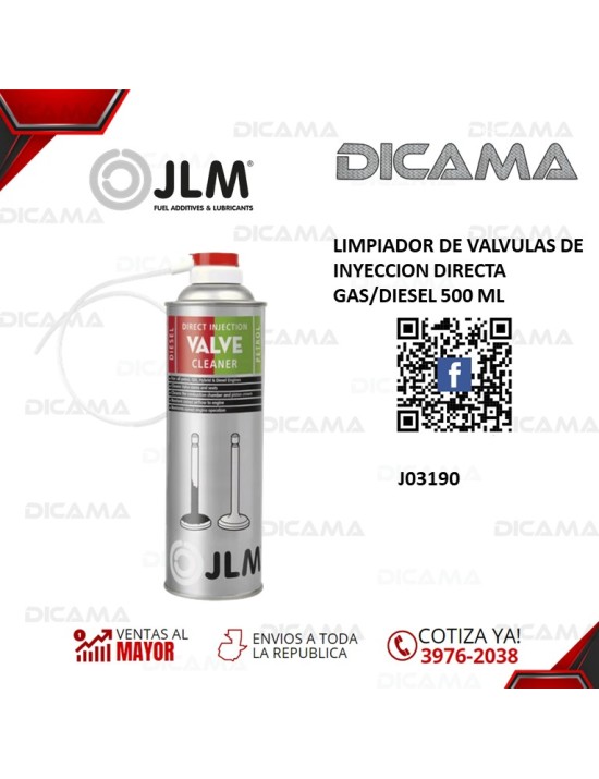 LIMPIADOR DE VALVULAS DE INYECCION DIRECTA GAS/DIESEL 500 ML
