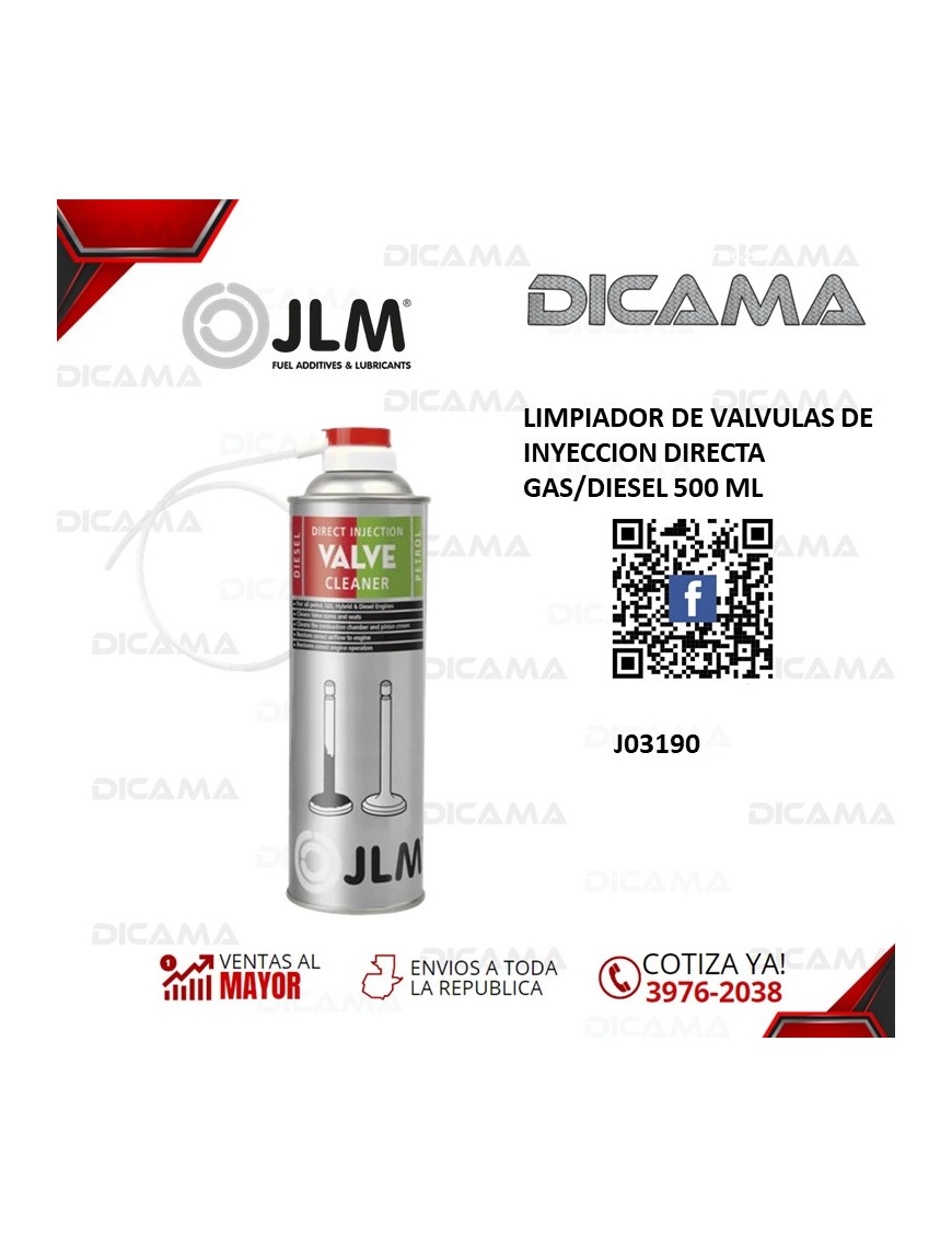 LIMPIADOR DE VALVULAS DE INYECCION DIRECTA GAS/DIESEL 500 ML