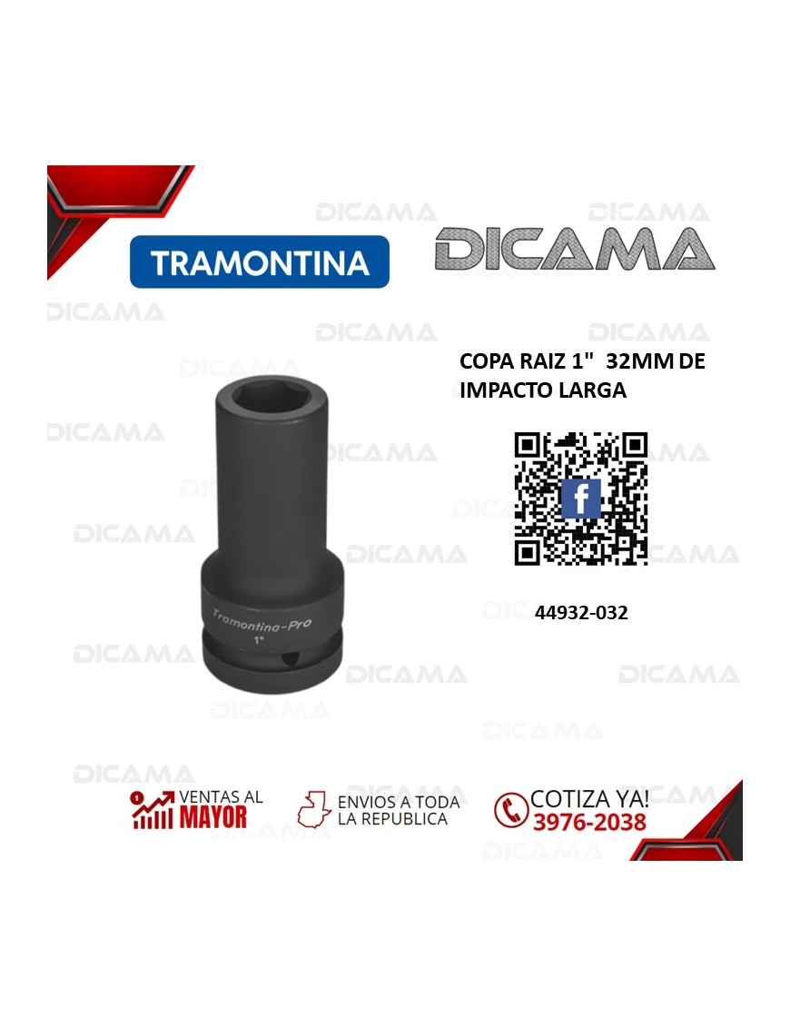 COPA RAIZ 1"  32MM DE IMPACTO LARGA