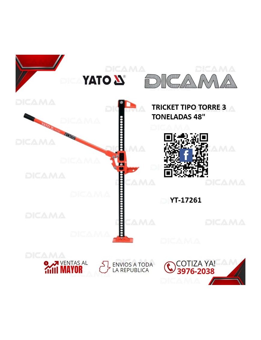 TRICKET TIPO TORRE 3 TONELADAS 48"