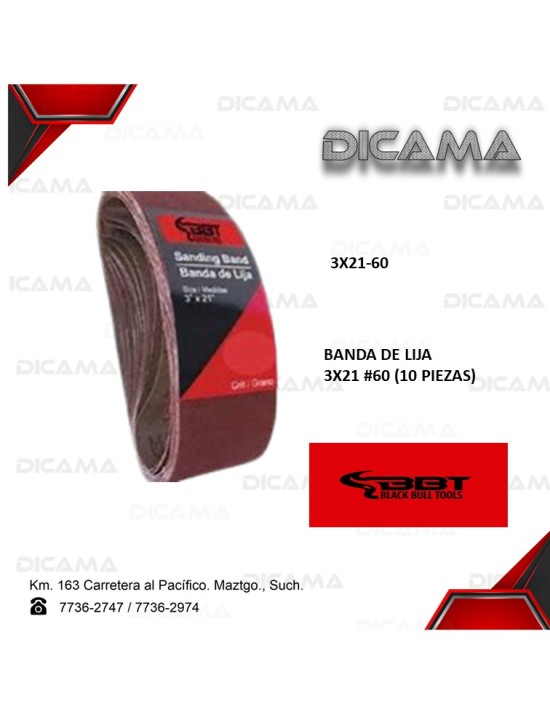 BANDA DE LIJA 3X21" #60 (10PZAS)
