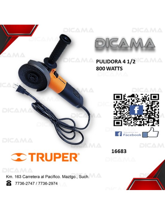 PULIDORA 4 1/2 800 WATTS TRUPER 16683