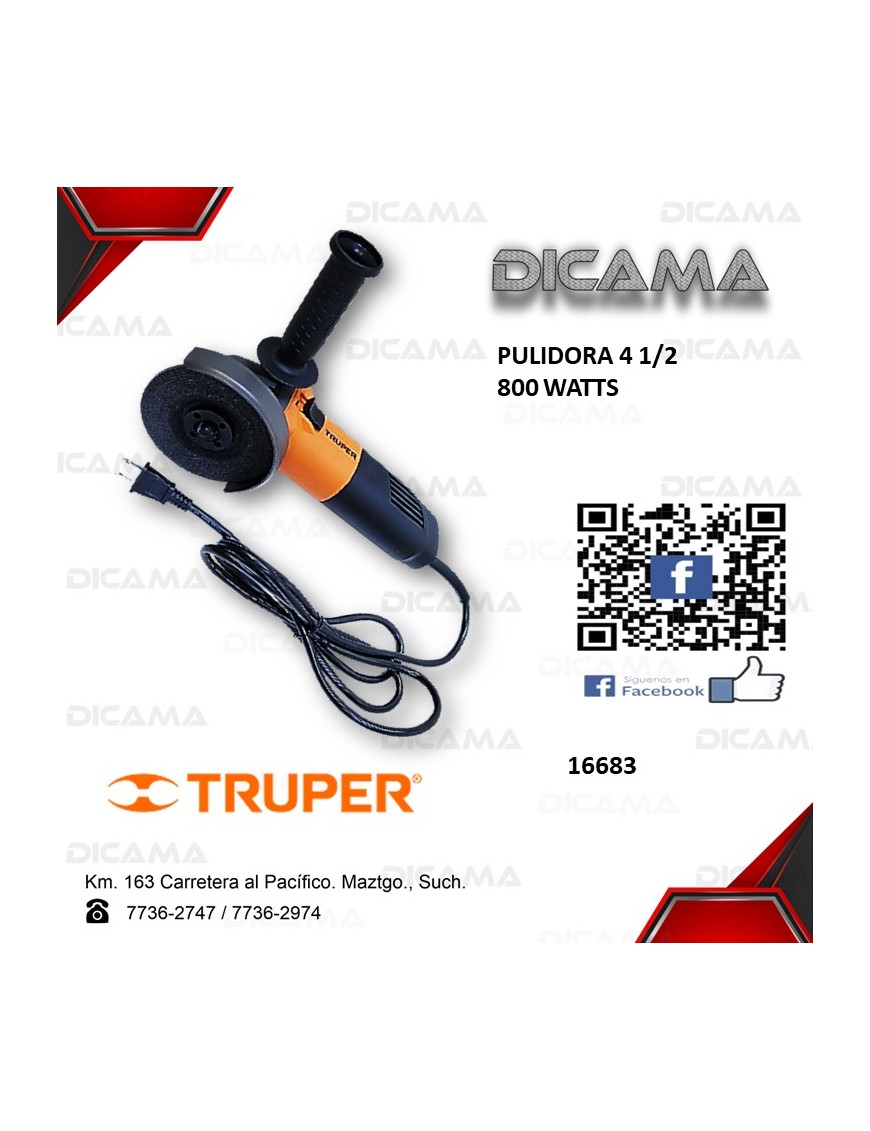 PULIDORA 4 1/2 800 WATTS TRUPER 16683