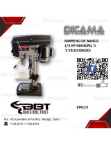 BARRENO DE PISO 1/3 HP MANDRIL 1/2 5VEL BBT ZJ4113