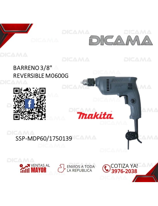 BARRENO 3/8 REVERSIBLE M0600G MAKITA SSP-M06000B/1750139