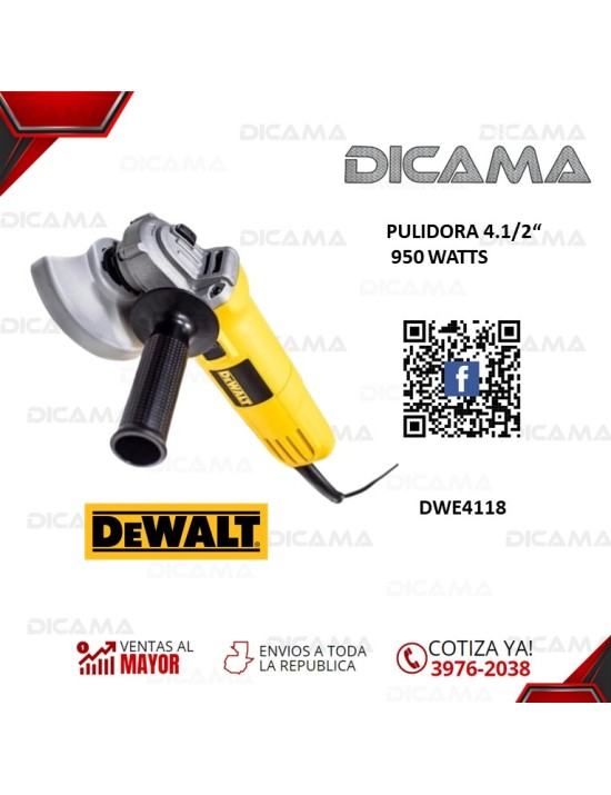 PULIDORA 4 1/2 950 WATTS DEWALT DWE4118-B3