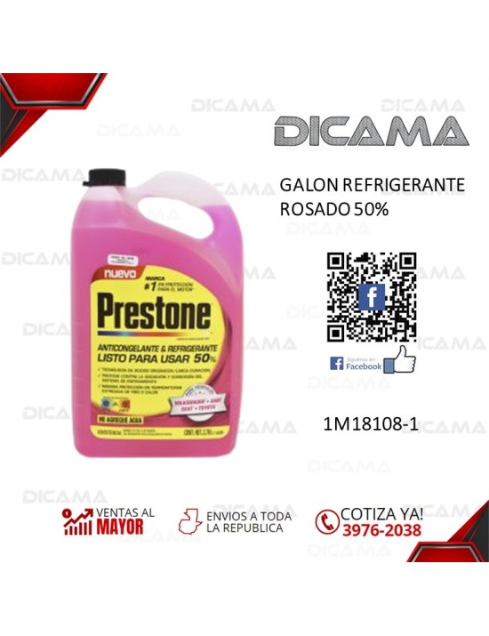 GALON REFRIGERANTE  50% ROSADO PREMIX AFC PINK PRESTONE 1M18108-1
