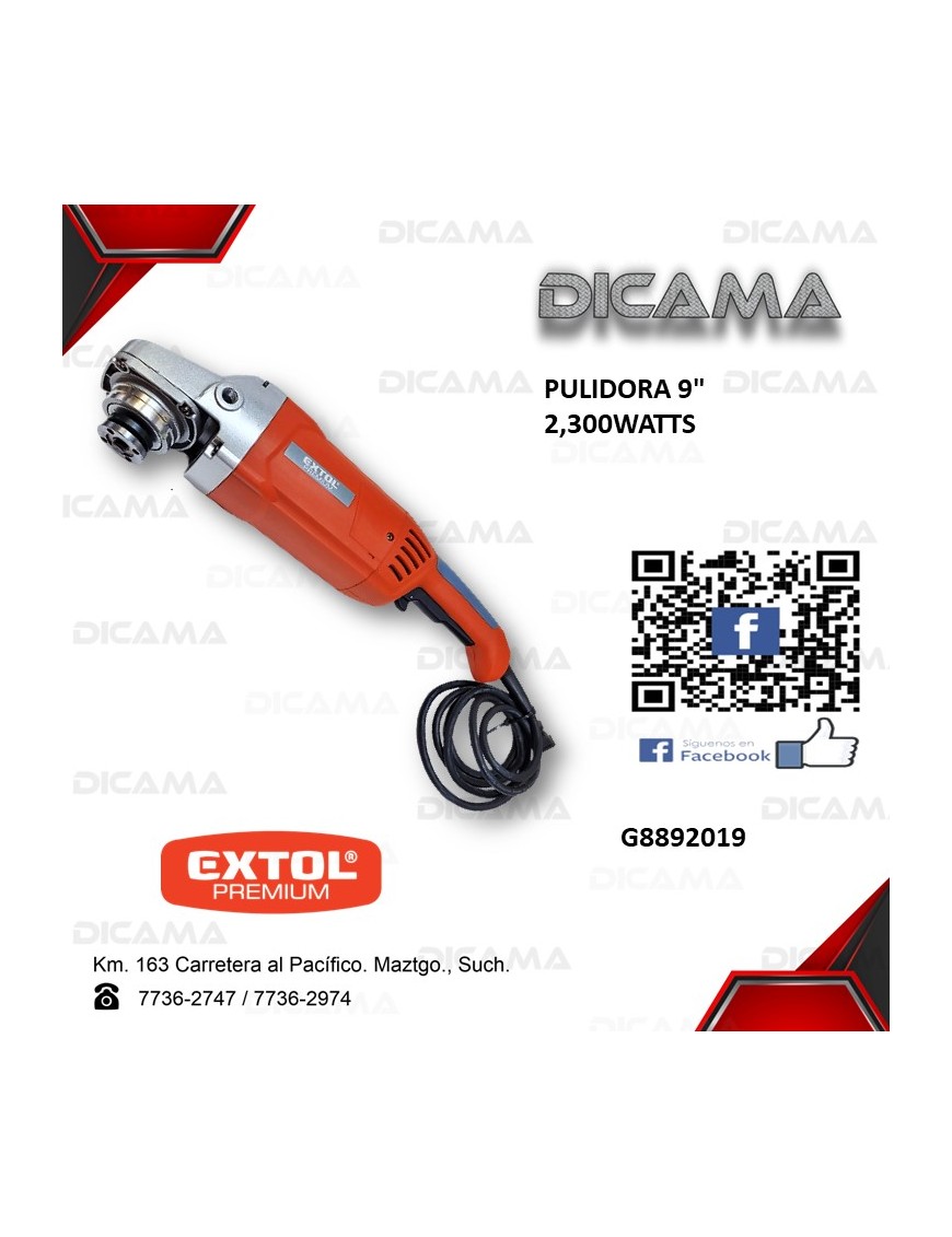 PULIDORA 9 2,300WATTS EXTOL G8892019