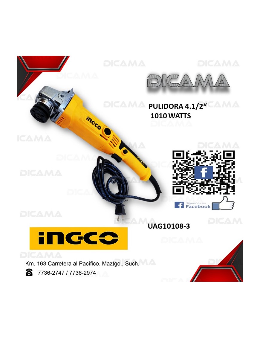 PULIDORA 4 1/2 1010 WATTS INGCO UAG10108-3