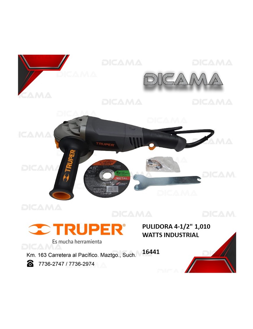 PULIDORA 4 1/2 1010 WATTS INDUSTRIAL TRUPER 16441