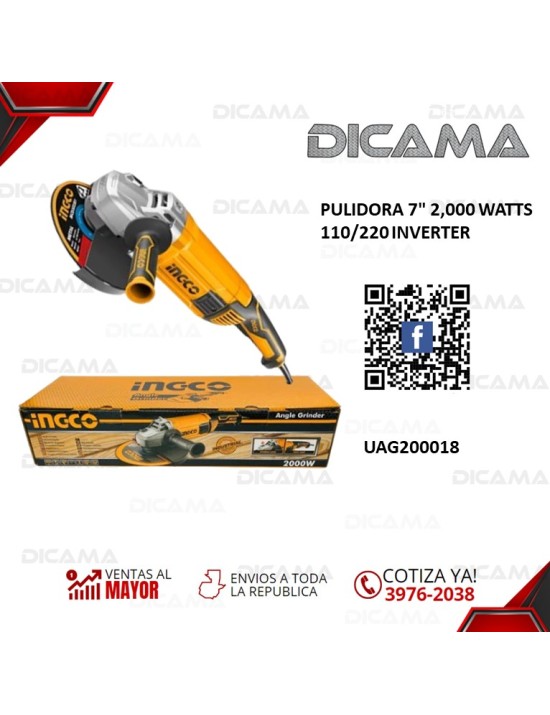 PULIDORA 7 2,000 WATTS 110/220 INVERTER INGCO UAG200018