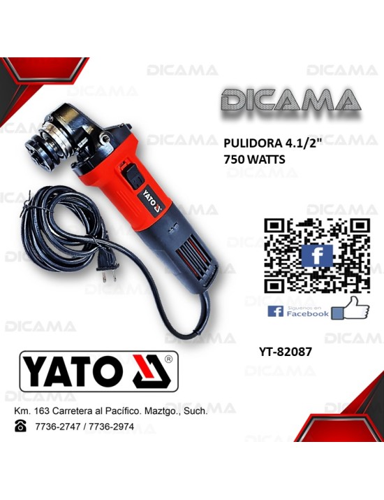 PULIDORA 4 1/2 750 WATTS YATO YT-82087