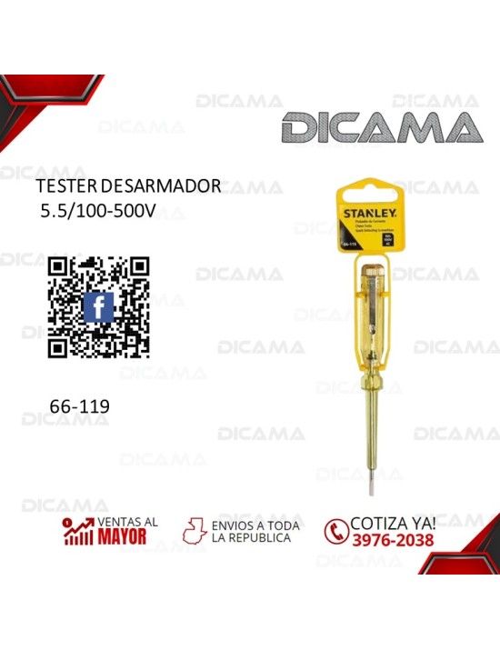 TESTER DESARMADOR 5.5/100-500V