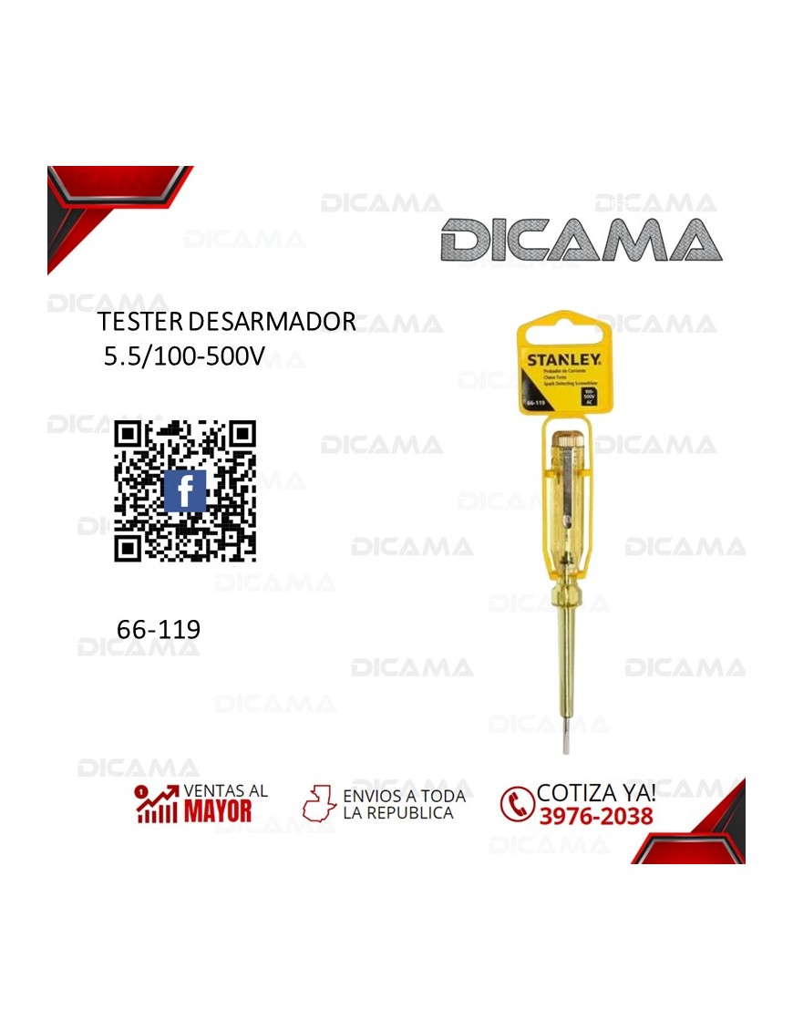 TESTER DESARMADOR 5.5/100-500V
