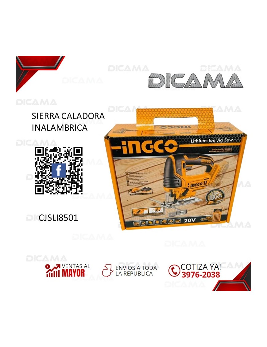 SIERRA CALADORA INALAMBRICA INGCO CJSLI8501