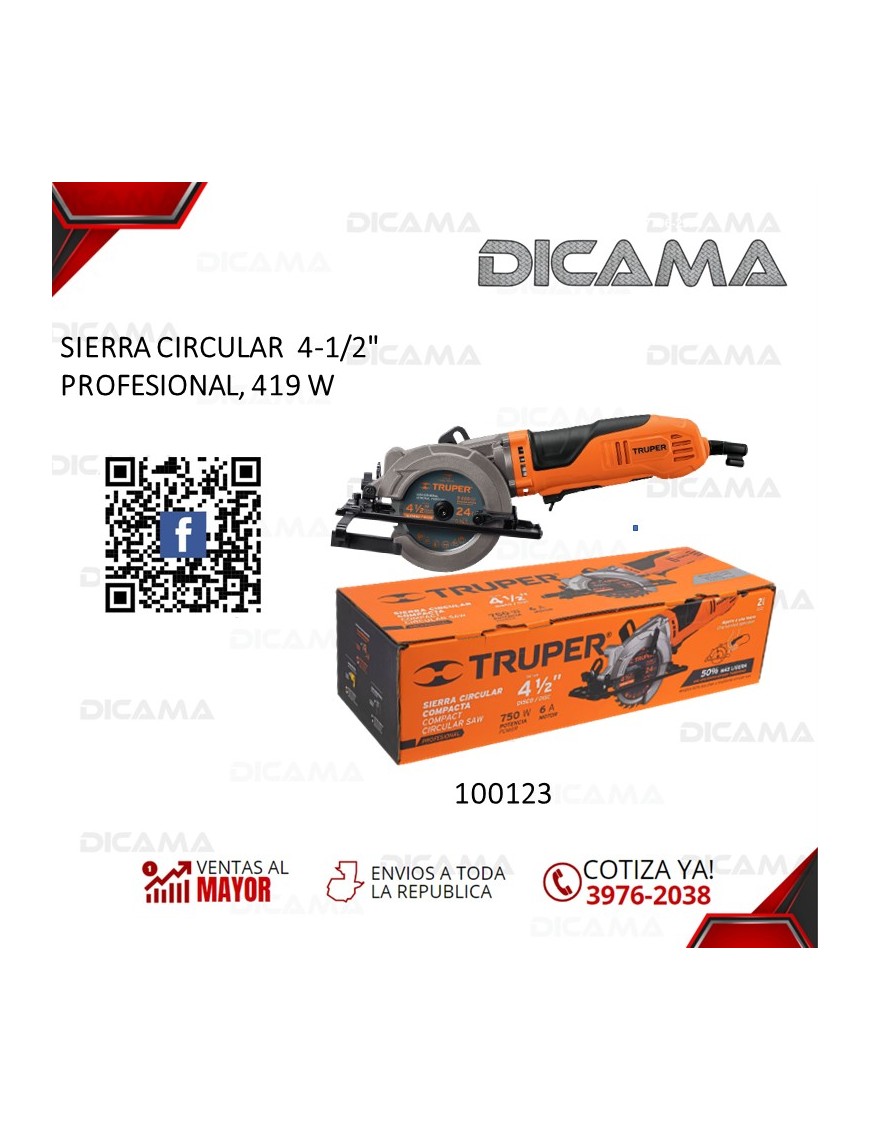 SIERRA CIRCULAR  4 1/2 PROFESIONAL 419 W TRUPER 100123