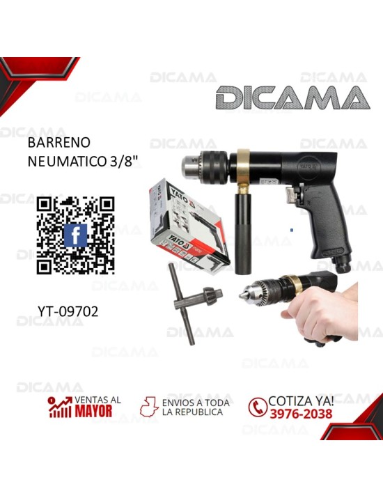 BARRENO NEUMATICO 3/8 YATO YT-09702