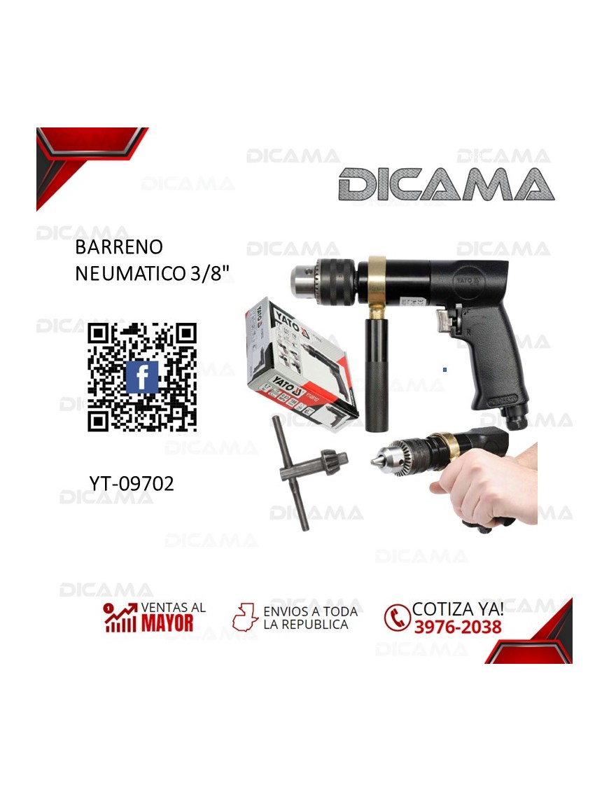 BARRENO NEUMATICO 3/8 YATO YT-09702