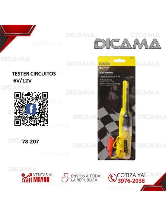 TESTER CIRCUITOS 6V/12V