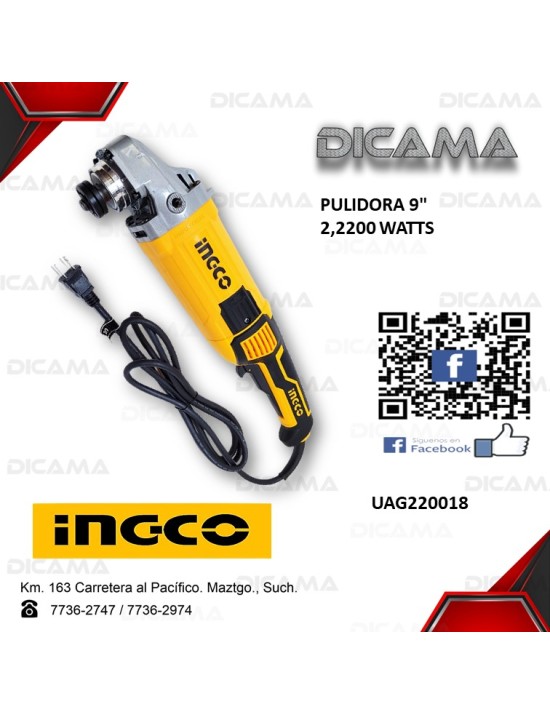 PULIDORA 9 2,2200 WATTS INGCO UAG220018